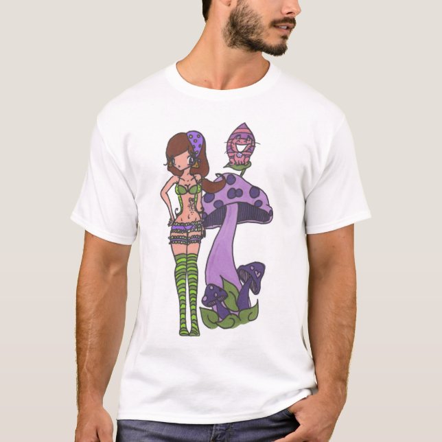 Caterpillar and Cheshire T-Shirt (Front)
