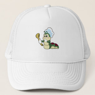 Caterpillar as Chef with Wooden spoon Trucker Hat