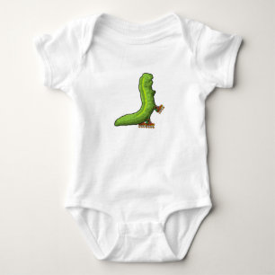 Caterpillar as Inline skater with Inline skates Baby Bodysuit
