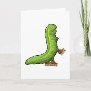 Caterpillar as Inline skater with Inline skates Card