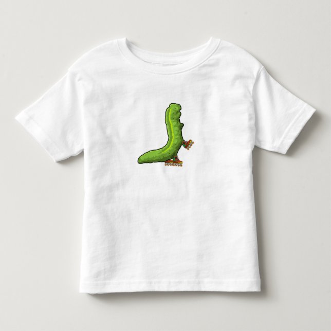Caterpillar as Inline skater with Inline skates Toddler T-shirt (Front)