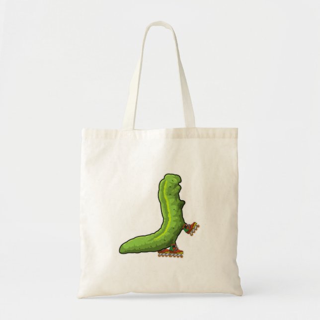 Caterpillar as Inline skater with Inline skates Tote Bag (Front)
