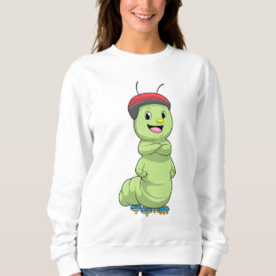 Caterpillar as Inline skater with Roller skates.pn Sweatshirt