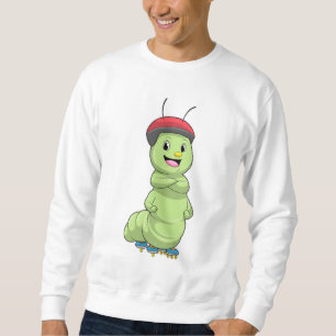 Caterpillar as Inline skater with Roller skates.pn Sweatshirt