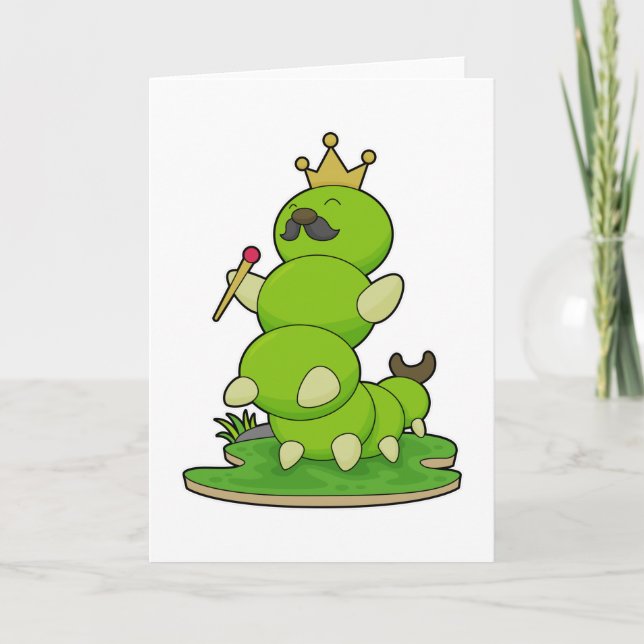 Caterpillar as King with Crown Card (Front)