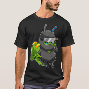 Caterpillar as Ninja with Sword T-Shirt