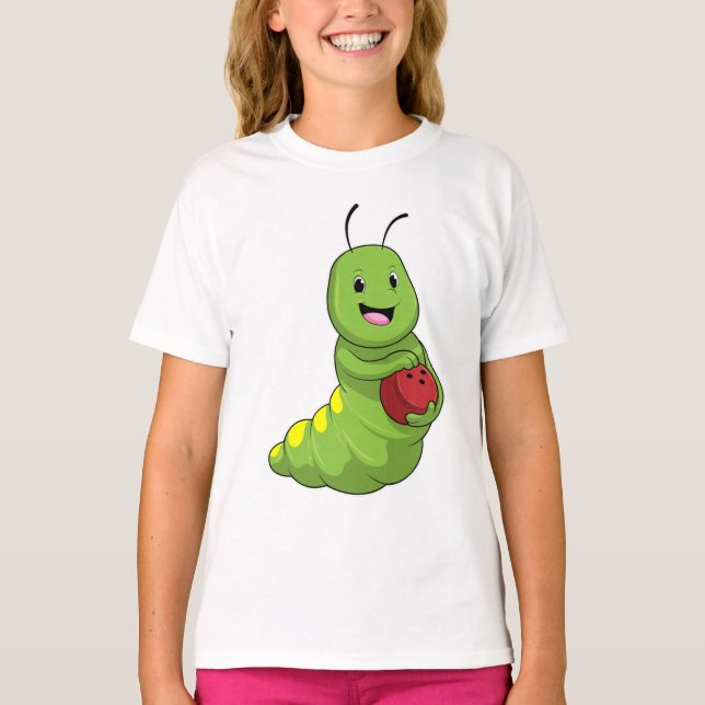 Caterpillar at Bowling with Bowling ball T-Shirt (Front)