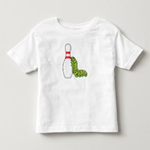 Caterpillar at Bowling with Bowling pin Toddler T-shirt