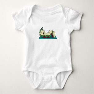 Caterpillar at Fitness Workout Baby Bodysuit