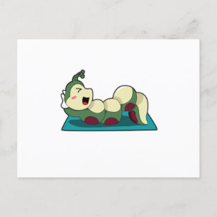 Caterpillar at Fitness Workout Postcard
