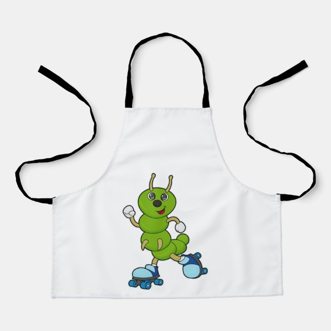 Caterpillar at Inline skating with Roller skates Apron (Front)