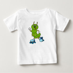 Caterpillar at Inline skating with Roller skates Baby T-Shirt
