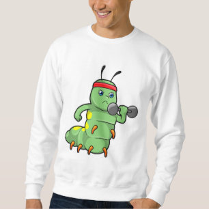 Caterpillar at Strength training with Dumbbell Sweatshirt