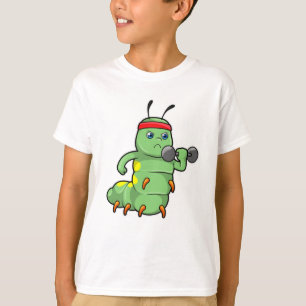 Caterpillar at Strength training with Dumbbell T-Shirt