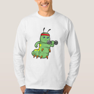 Caterpillar at Strength training with Dumbbell T-Shirt