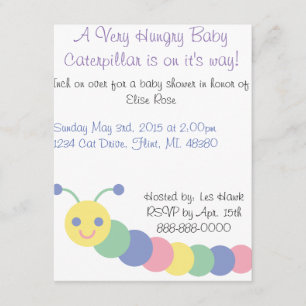 Caterpillar Baby Shower Invitation