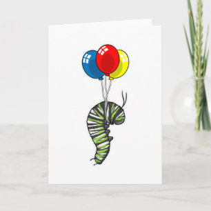 Caterpillar Balloon Card