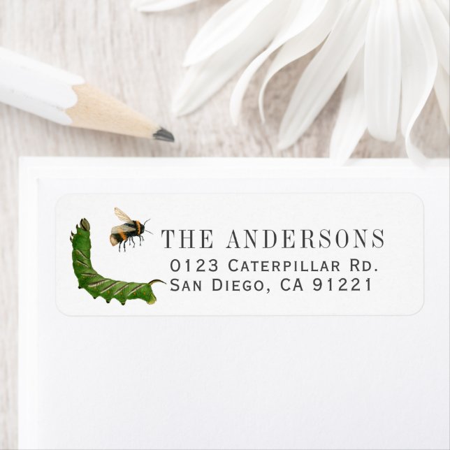 Caterpillar & Bee Return Address (Insitu)
