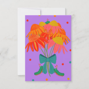 Caterpillar Confetti-Lavender Thank You Card