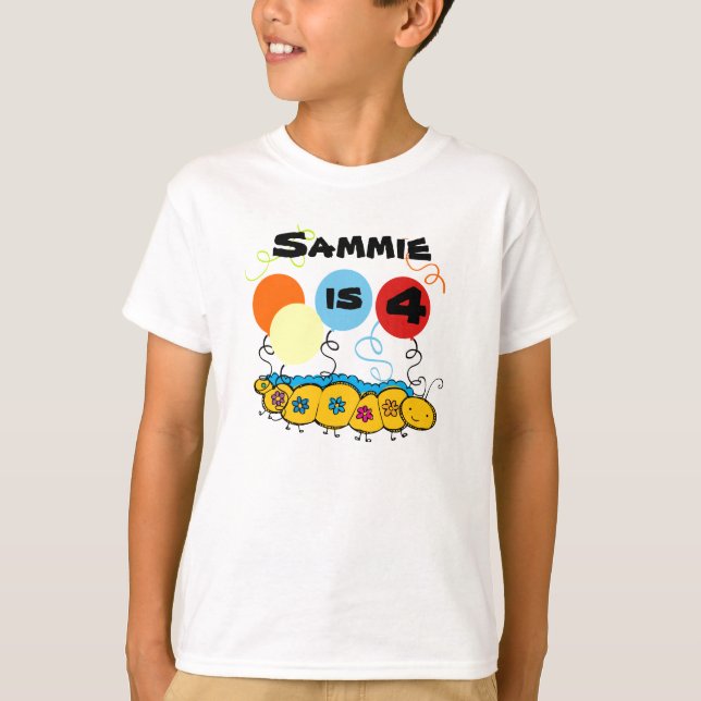 Caterpillar Customizable Birthday T-shirt (Front)