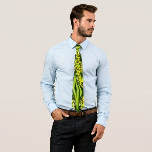 Caterpillar Flower Pattern Tie
