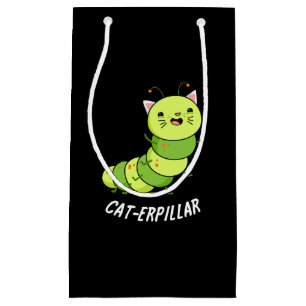 Caterpillar Funny Bug Pun Dark BG Small Gift Bag