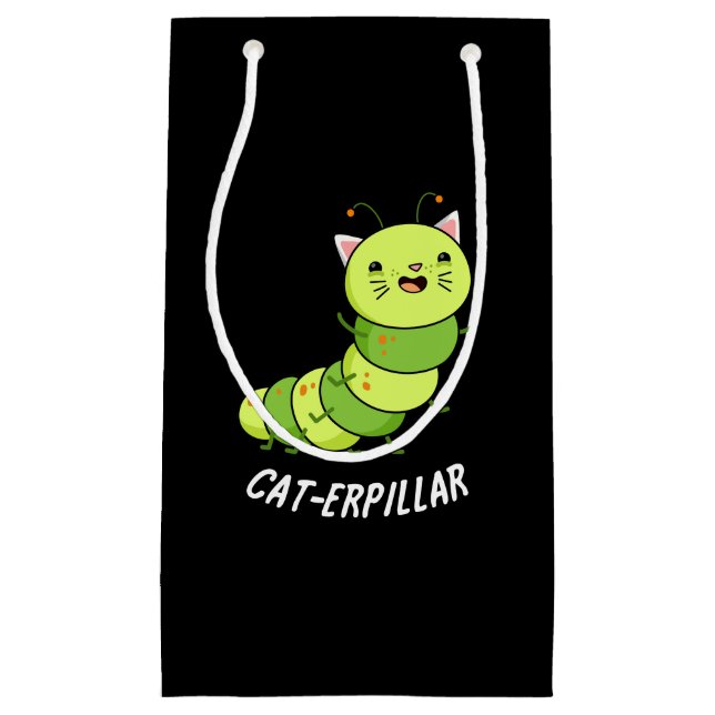Caterpillar Funny Bug Pun Dark BG Small Gift Bag (Front)