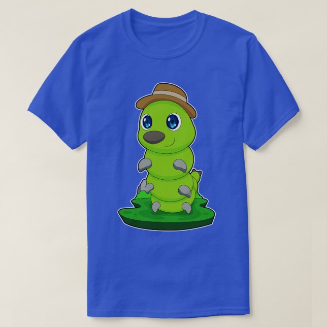 Caterpillar Gentleman Hat T-Shirt (Design Front)