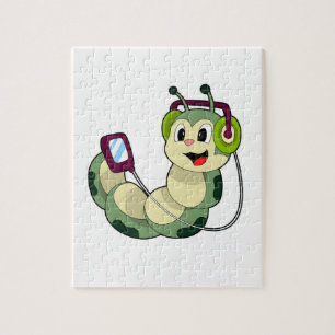 Caterpillar Headphone Music Jigsaw Puzzle