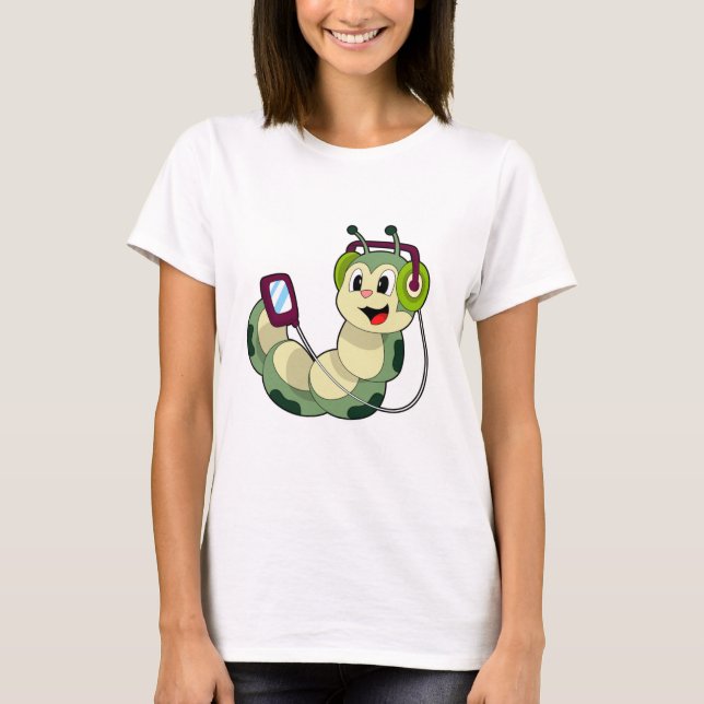 Caterpillar Headphone Music T-Shirt (Front)