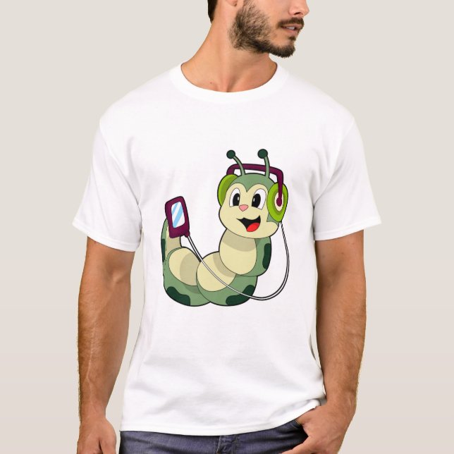 Caterpillar Headphone Music T-Shirt (Front)