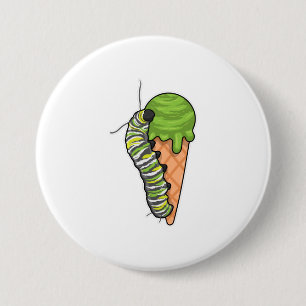 Caterpillar Ice cream 3 Inch Round Button