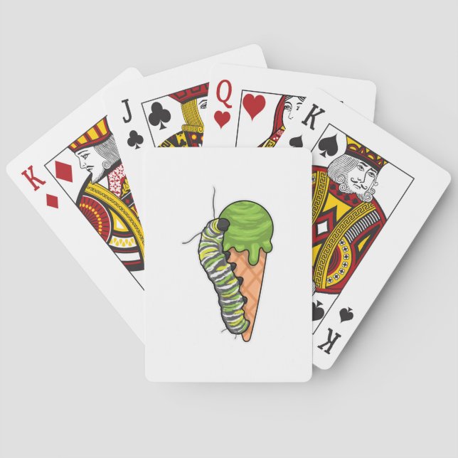 Caterpillar Ice cream Playing Cards (Back)