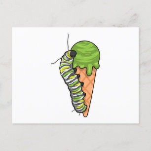 Caterpillar Ice cream Postcard