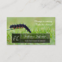 Caterpillar motivational grey rectangle monogram