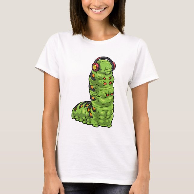 Caterpillar Musician Headphone Music T-Shirt (Front)