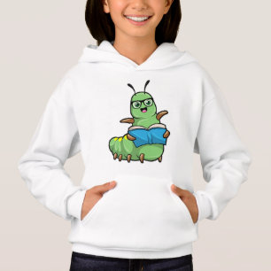 Caterpillar Nerd avec livre et lunettes