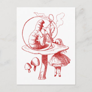 Caterpillar Red Postcard