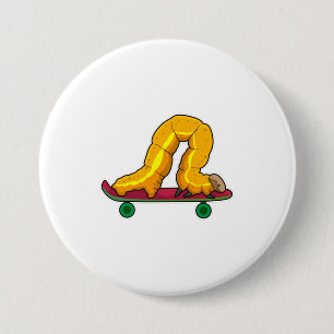Caterpillar Skater Skateboard 3 Inch Round Button