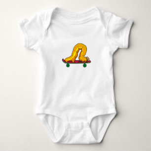 Caterpillar Skater Skateboard Baby Bodysuit
