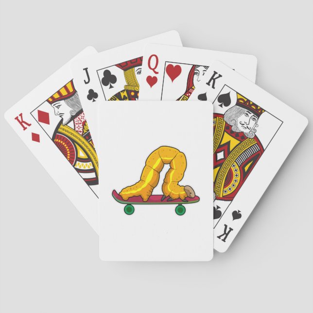 Caterpillar Skater Skateboard Playing Cards (Back)