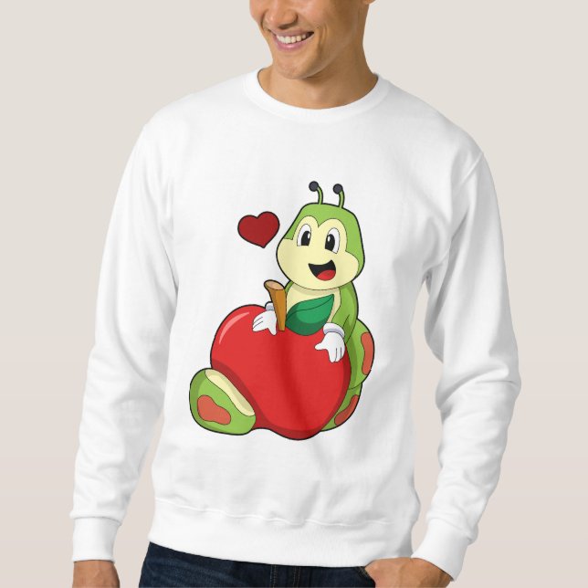 Caterpillar with Apple Sweatshirt (Front)