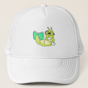Caterpillar with Book Trucker Hat