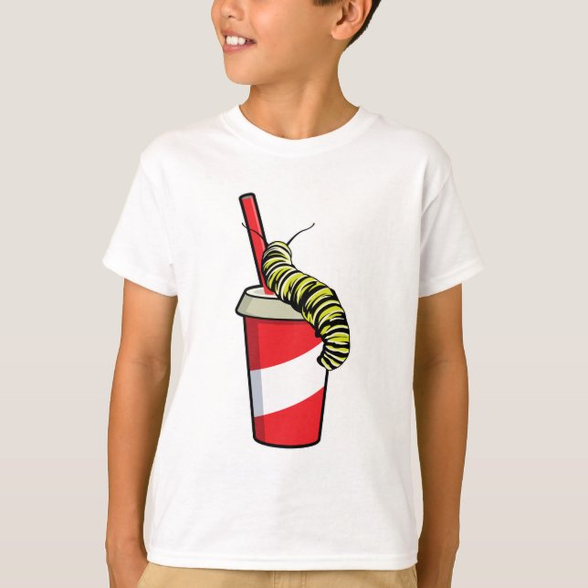 Caterpillar with Drink T-Shirt (Front)