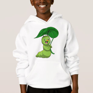 Caterpillar with Leaf as Parasol