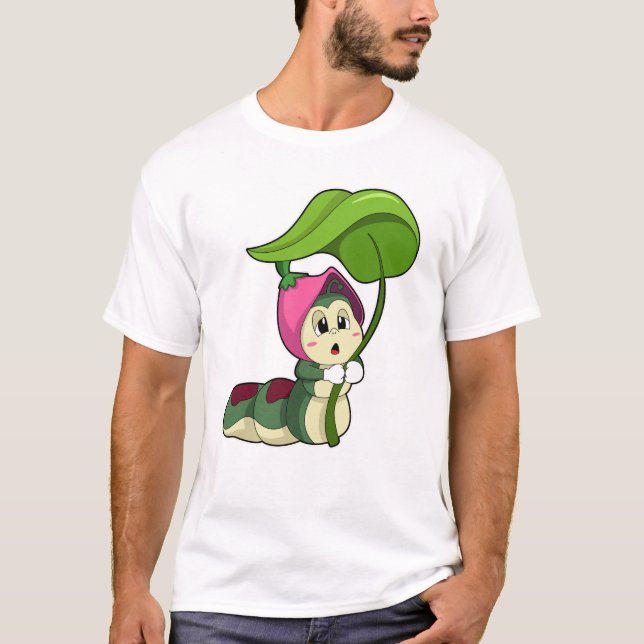 Caterpillar with Leaf T-Shirt (Front)