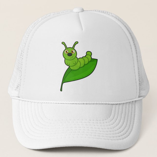 Caterpillar with Leaf Trucker Hat (Front)