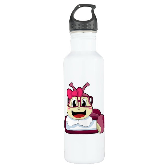 Caterpillar with Ribbon 710 Ml Water Bottle (Front)