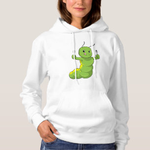 Caterpillar with Spoon & Fork Hoodie