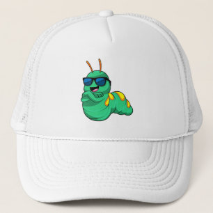 Caterpillar with Sunglasses Trucker Hat